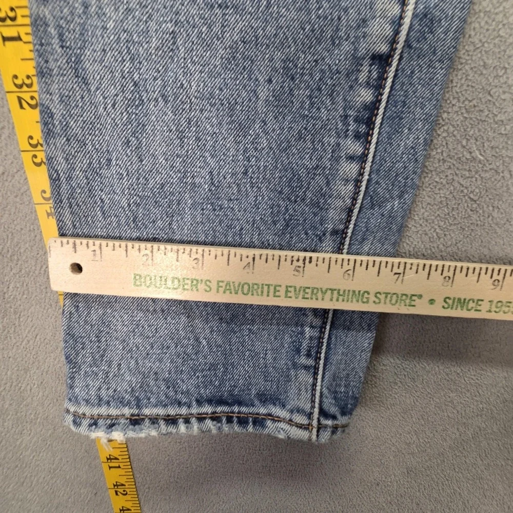 Levis 511 Jeans Mens Selvedge Light Wash Blue Slim Skinny Thrashed‎ Fits 28x30